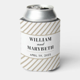 金ゴールドストライプ結婚の 缶クーラー