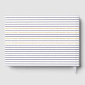 金ゴールドストライプ結婚航海のいかりのゲストブック ゲストブック (裏面)