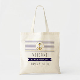 金ゴールドストライプ結婚航海のバッグ トートバッグ