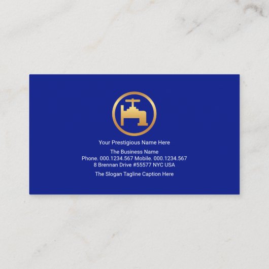 金ゴールドストライプ配管配管配管配管設備 名刺 (裏面)