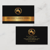 金ゴールドストライプ金ゴールド蛇口ロゴ配管配管配管配管配管配管配管 名刺 (正面/裏面)