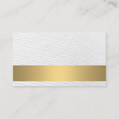金ゴールドストライプ金属/モノグラム/テクスチャ 名刺 (裏面)