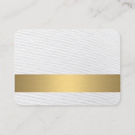 金ゴールドストライプ金属/モノグラム/テクスチャ 名刺 (裏面)