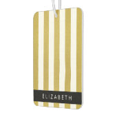 金ゴールドストライプ、パタストライプのーン、線、名前 カーエアーフレッシュナー (左)