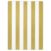 金ゴールドストライプ、パタストライプのーン、線、名前 クリップボード (裏面)
