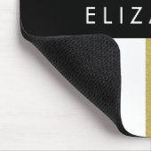 金ゴールドストライプ、パタストライプのーン、線、名前 マウスパッド (コーナー)