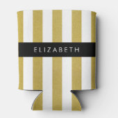 金ゴールドストライプ、パタストライプのーン、線、名前 缶クーラー (裏面)