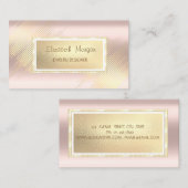 金ゴールドストライプ、フレームバラ金ゴールドジュエリーデザイナ 名刺 (正面/裏面)