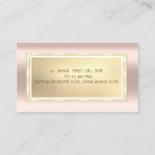 金ゴールドストライプ、フレームバラ金ゴールドジュエリーデザイナ 名刺 (裏面)