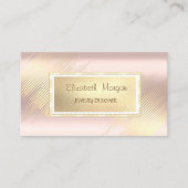 金ゴールドストライプ、フレームバラ金ゴールドジュエリーデザイナ 名刺 (正面)