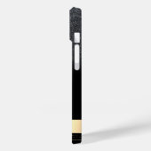 金ゴールドストライプ、メタリック滴下唇ブラックグリッター Case-Mate iPhoneケース (裏面 / 左)