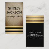 金ゴールドストライプ 名刺 (正面/裏面)