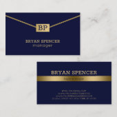 金ゴールドストライプ 名刺 (正面/裏面)