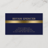 金ゴールドストライプ 名刺 (裏面)