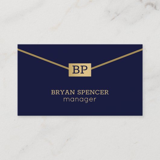 金ゴールドストライプ 名刺 (正面)