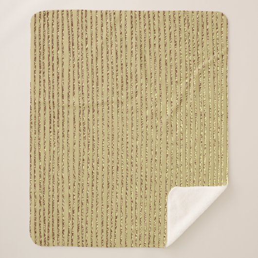 金ゴールドストライプ:抽象芸術ヴィンテージの背景 シェルパブランケット (正面)