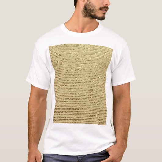 金ゴールドストライプ:抽象芸術ヴィンテージの背景 Tシャツ (正面)