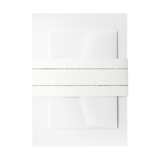 金ゴールドストライプ 招待状ベリーバンド (正面例)