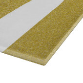 金ゴールドストライプ、白ストライプ色、パタストライプのーン カッティングボード (角)