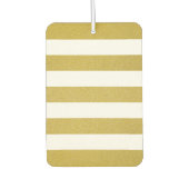 金ゴールドストライプ、白ストライプ色、パタストライプのーン カーエアーフレッシュナー (正面)