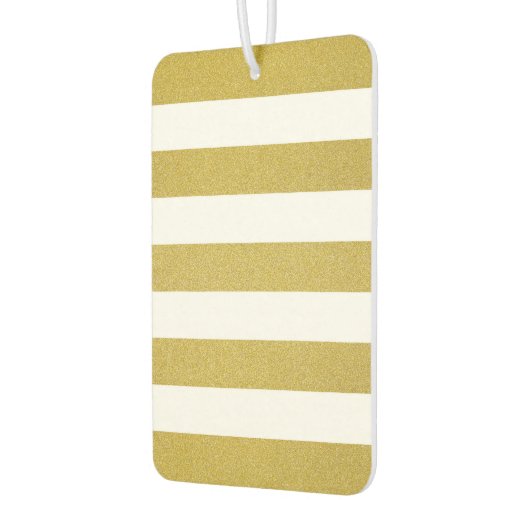 金ゴールドストライプ、白ストライプ色、パタストライプのーン カーエアーフレッシュナー (左)