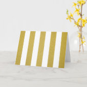 金ゴールドストライプ、白ストライプ色、パタストライプのーン カード (黄色い花)