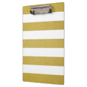 金ゴールドストライプ、白ストライプ色、パタストライプのーン クリップボード (左)