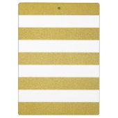 金ゴールドストライプ、白ストライプ色、パタストライプのーン クリップボード (裏面)