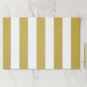 金ゴールドストライプ、白ストライプ色、パタストライプのーン ペーパーパッド (インサイチュ)