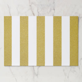金ゴールドストライプ、白ストライプ色、パタストライプのーン ペーパーパッド