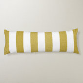 金ゴールドストライプ、白ストライプ色、パタストライプのーン ボディピロー (裏面)