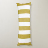 金ゴールドストライプ、白ストライプ色、パタストライプのーン ボディピロー (裏面 (縦))