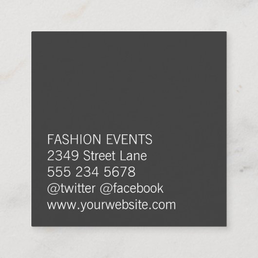 金ゴールドストライプ | 金ゴールドグリッター背景 スクエア名刺 (裏面)