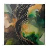 金ゴールドストランド抽象芸術 タイル (正面)