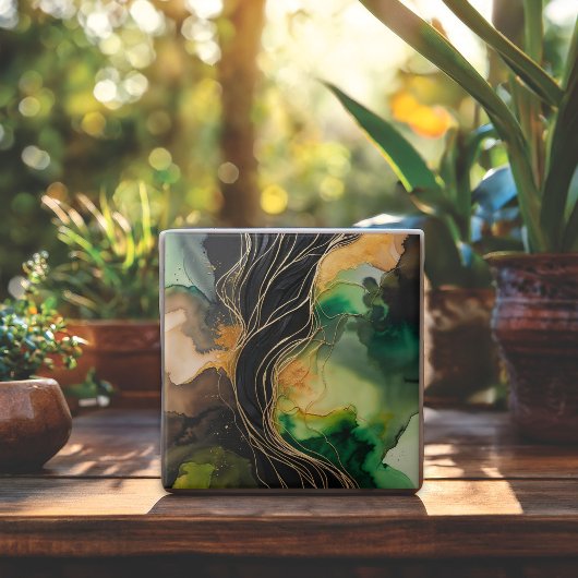 金ゴールドストランド抽象芸術 タイル