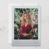 金ゴールドストリップロースクール卒業パーティーの招待 招待状 (裏面)