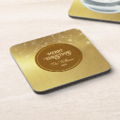 金ゴールドストリングスノーフレーク金ゴールドメタル コースター (左側)