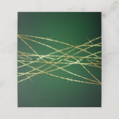 金ゴールドストリングライトオンエメラルドグリーン プレイスカード (外部開封)