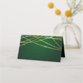 金ゴールドストリングライトオンエメラルドグリーン プレイスカード (正面)