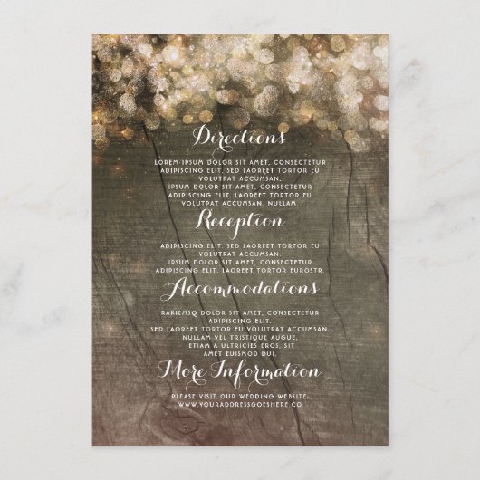 金ゴールドストリングラ素朴イ結婚トの詳細 エンクロージャーカード (正面)