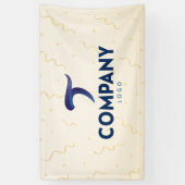 金ゴールドストリーマカスタムー会社バナー 横断幕 (縦)