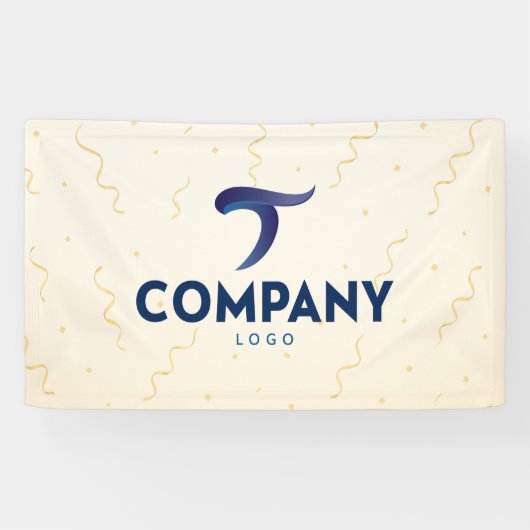 金ゴールドストリーマカスタムー会社バナー 横断幕 (横)