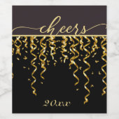 金ゴールドストリーマー応援ニューイヤーイブのワインラベル ワインラベル (シングルラベル)