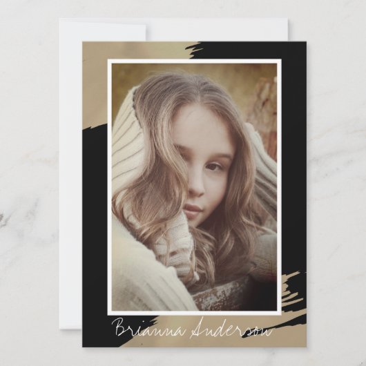 金ゴールドストロークブラックモデルアクター3 Photo Compカード (正面)