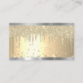 金ゴールドストロークマーブル美しいショップバラスパメイクアップ 名刺 (裏面)