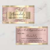 金ゴールドストロークマーブル美しいショップバラスパ 名刺 (正面/裏面)