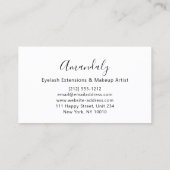 金ゴールドストローク美しいショップパステルスモーキーマーブル 名刺 (裏面)