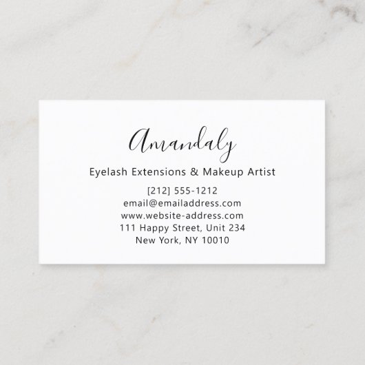 金ゴールドストローク美しいショップパステルスモーキーマーブル 名刺 (裏面)