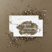 金ゴールドストローク |スクリプトモダン（ばちゃばちゃ）跳ねるシック 名刺