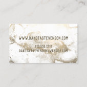 金ゴールドストローク |スクリプトモダン（ばちゃばちゃ）跳ねるシック 名刺 (裏面)